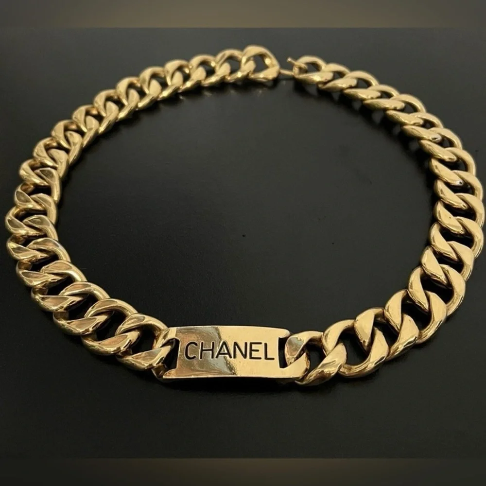 Vintage CHANEL Nameplate Belt or Necklace 1988 - Picture 1 of 8
